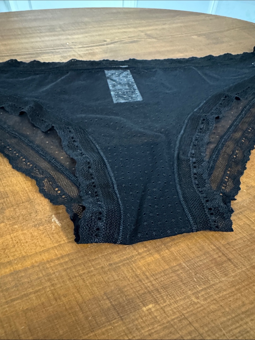 H&M Black Lace Trim Bikini Panties